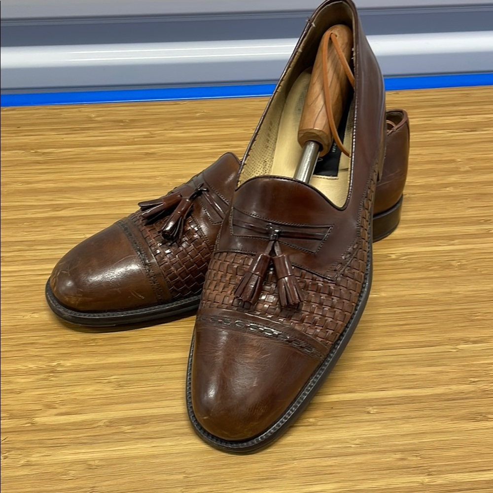 Aventura Brown Leather Loafers with Tassels
